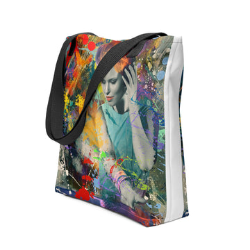 Female DJ Canvas Art - All-Over Print Tote Bag