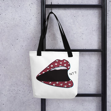 Lips made of Vinyl Records - All-Over Print Tote Bag