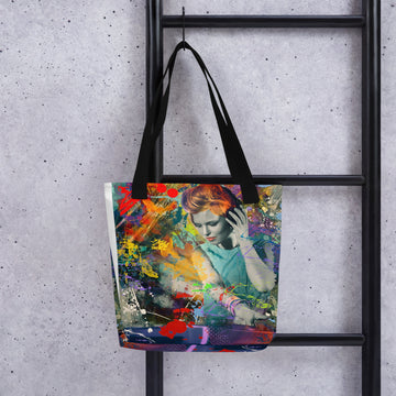 Female DJ Canvas Art - All-Over Print Tote Bag