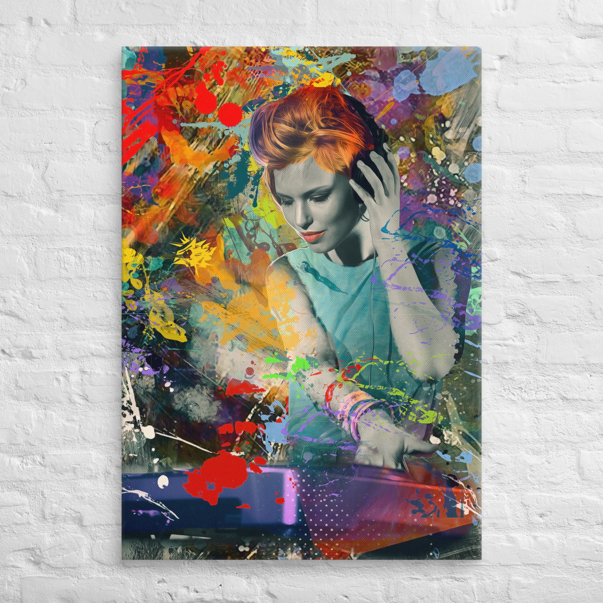 Female DJ - Canvas Artwork