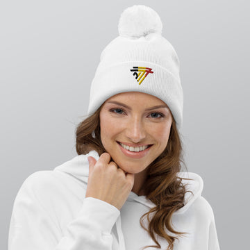 Belgium embroidered 'NT7' Pom-Pom Beanie (Unisex)