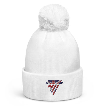 Great Britain embroidered 'NT7' Pom-Pom Beanie (Unisex)