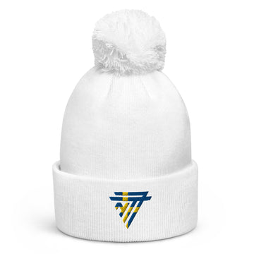 Sweden embroidered 'NT7' Pom-Pom Beanie (Unisex)