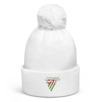 Wales embroidered 'NT7' Pom-Pom Beanie (Unisex)