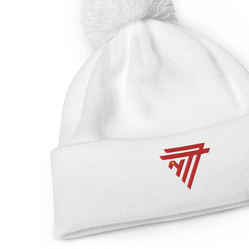 China embroidered 'NT7' Pom-Pom Beanie (Unisex)