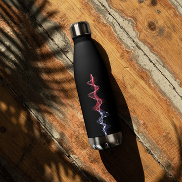 USA 3D Music Soundwave (v1) - Stainless steel water bottle