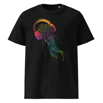 Jellyfish with Headphones - Unisex organic cotton t-shirt