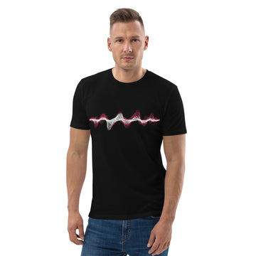 Denmark 3D Music Soundwave - organic cotton t-shirt (Unisex)