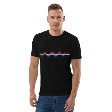 Netherlands 3D Music Soundwave - organic cotton t-shirt (Unisex)