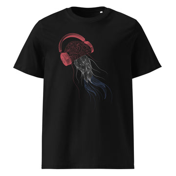 Netherlands Jellyfish DJ with Headphones - organic cotton t-shirt (Unisex)