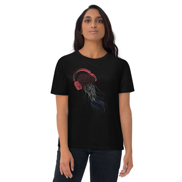 Netherlands Jellyfish DJ with Headphones - organic cotton t-shirt (Unisex)
