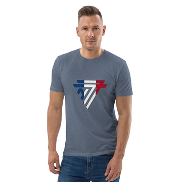 France Superhero Fashion Chest Logo - organic cotton t-shirt (Unisex)