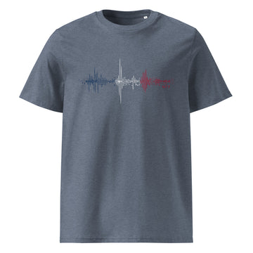 France Pulse Music Soundwave - organic cotton t-shirt (Unisex)