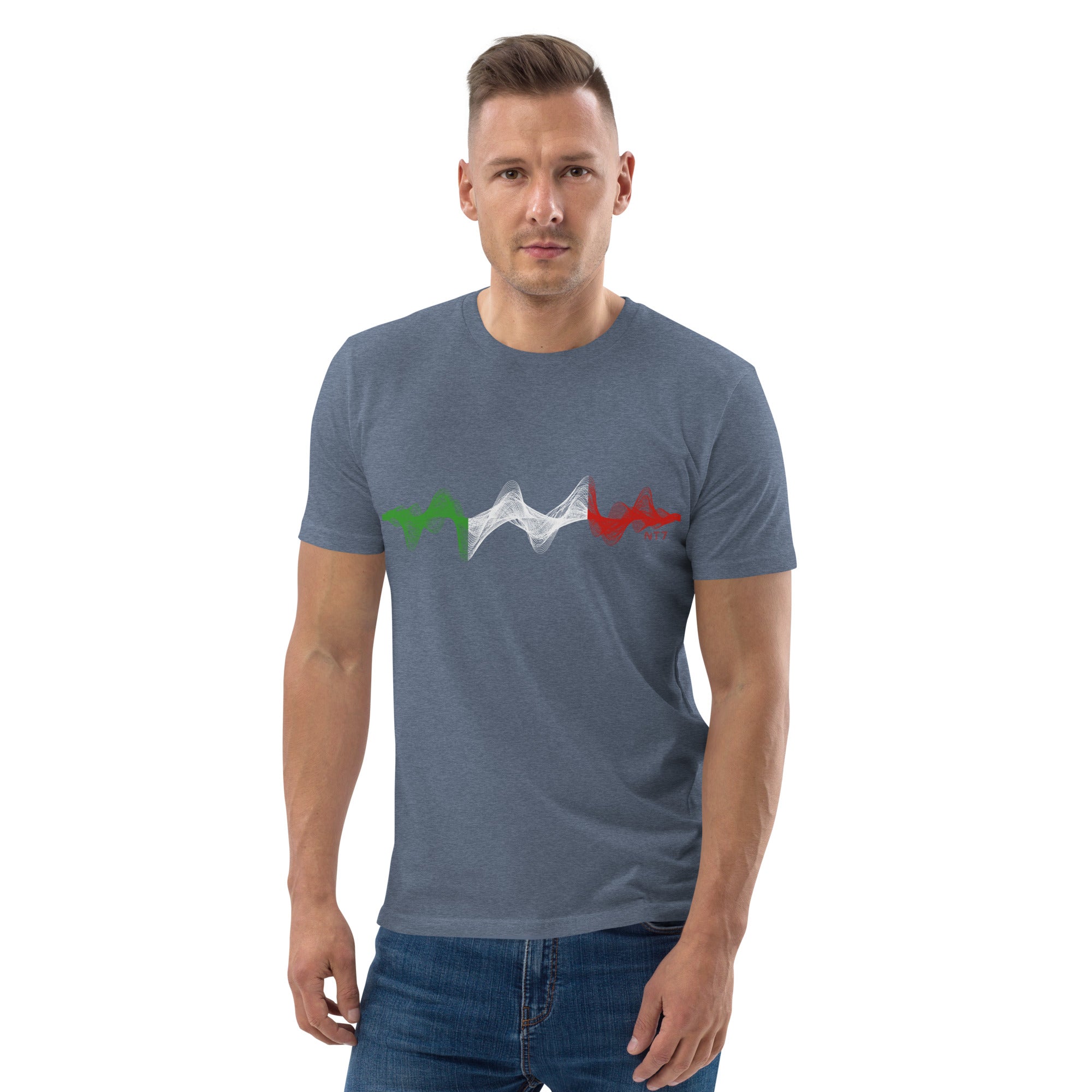 Italy 3D Music Soundwave - organic cotton t-shirt (Unisex)