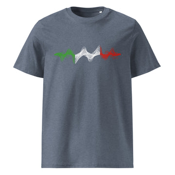 Italy 3D Music Soundwave - organic cotton t-shirt (Unisex)