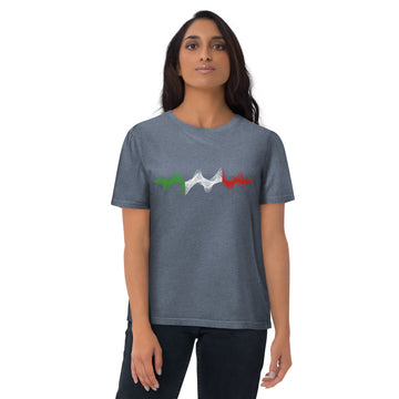 Italy 3D Music Soundwave - organic cotton t-shirt (Unisex)