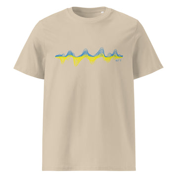 Ukraine 3D Music Soundwave - organic cotton t-shirt (Unisex)