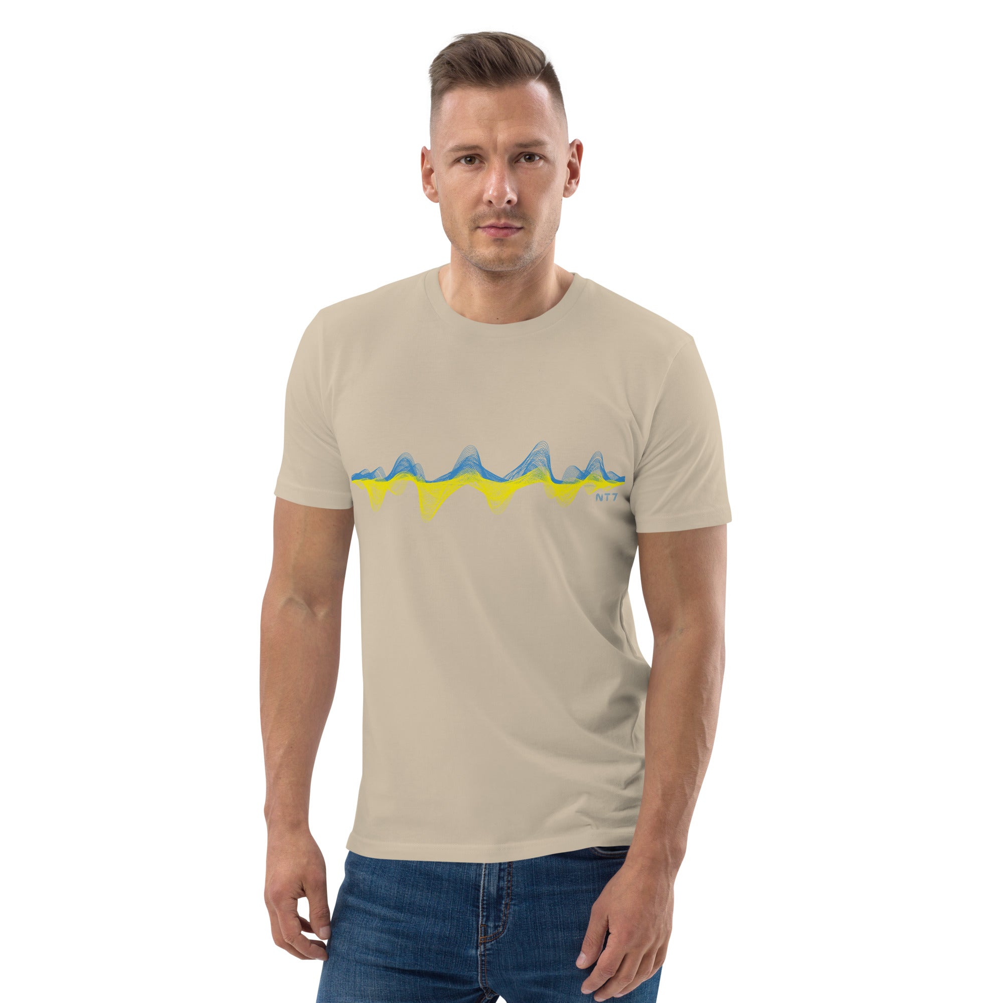 Ukraine 3D Music Soundwave - organic cotton t-shirt (Unisex)