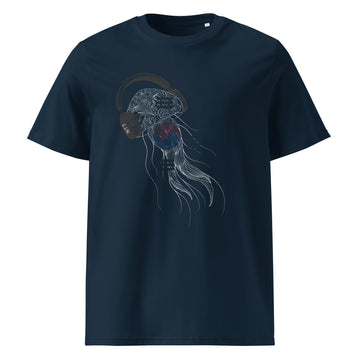 South Korea Jellyfish DJ with Headphones - organic cotton t-shirt (Unisex)