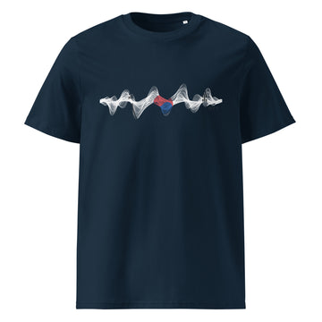 South Korea 3D Music Soundwave - organic cotton t-shirt (Unisex)