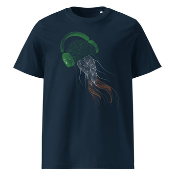 Ireland Jellyfish DJ with Headphones - organic cotton t-shirt (Unisex)