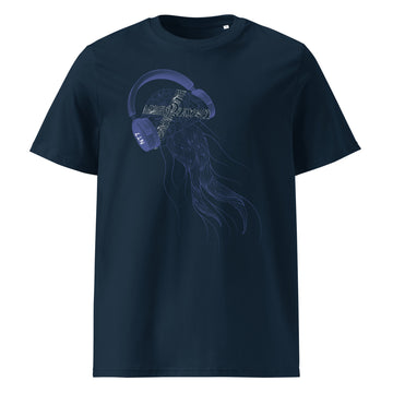 Scotland Jellyfish DJ with Headphones - organic cotton t-shirt (Unisex)