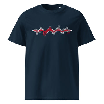 England 3D Music Soundwave - organic cotton t-shirt (Unisex)