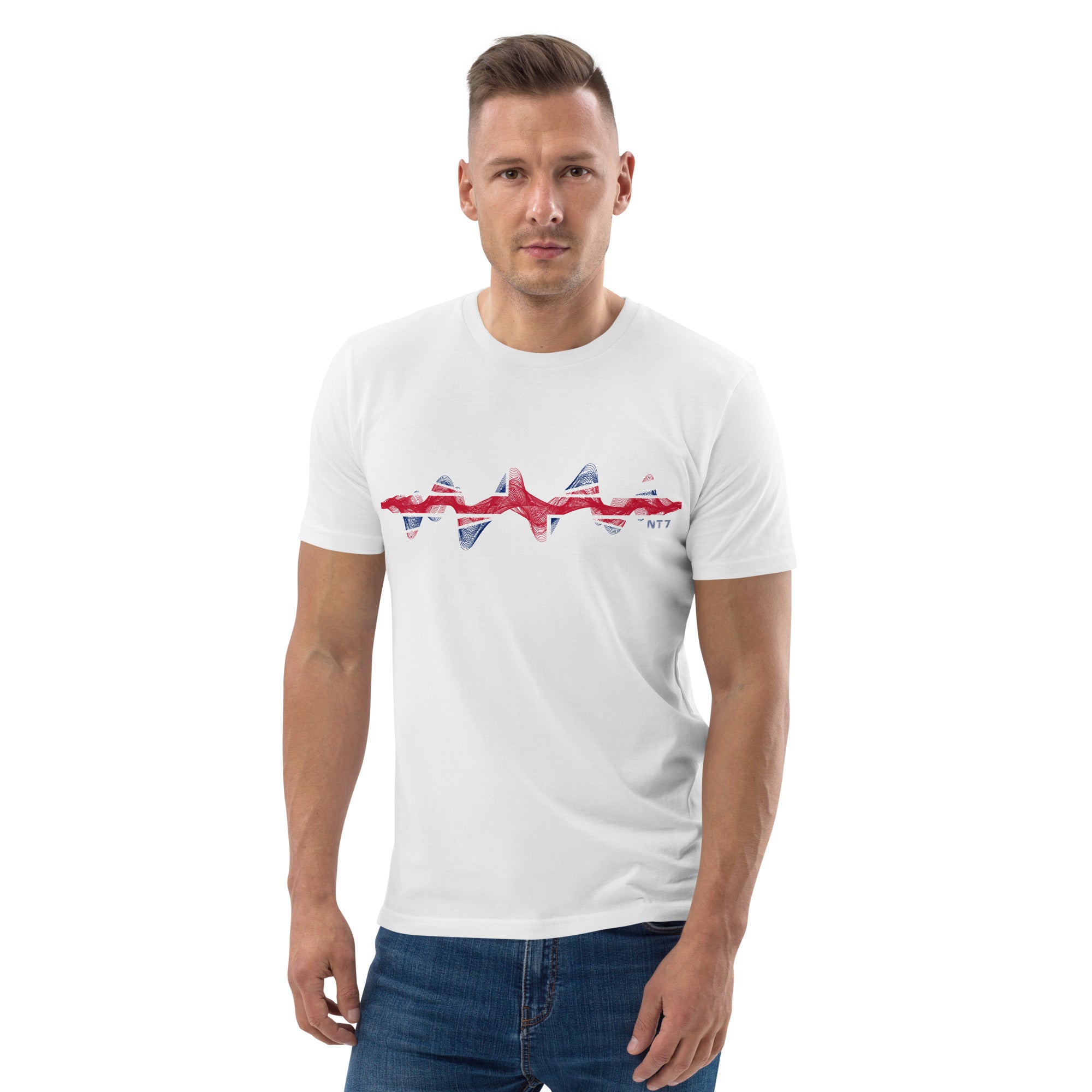 Great Britain 3D Music Soundwave - organic cotton t-shirt (Unisex)