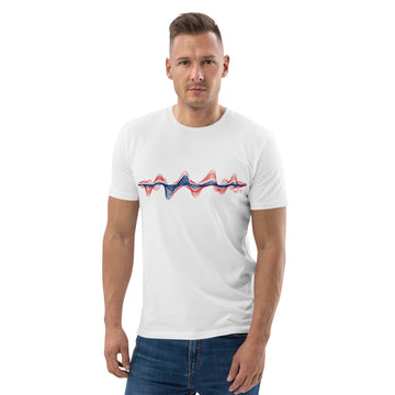 Norway 3D Music Soundwave - organic cotton t-shirt (Unisex)