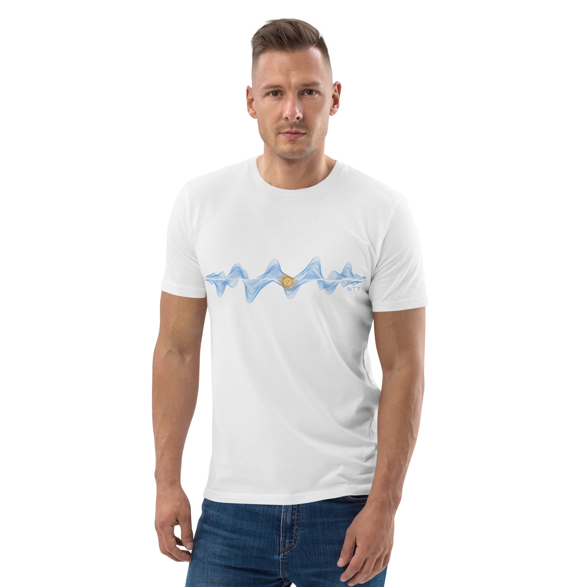 Argentina 3D Music Soundwave - organic cotton t-shirt (Unisex)