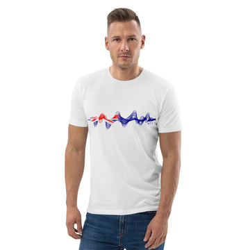 Australia 3D Music Soundwave - organic cotton t-shirt (Unisex)