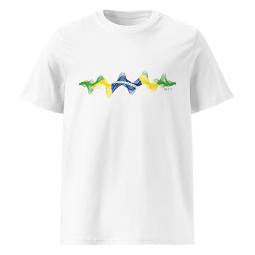 Brazil 3D Music Soundwave - organic cotton t-shirt (Unisex)