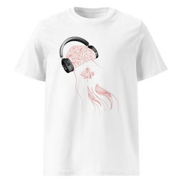 Canada Jellyfish DJ with Headphones - organic cotton t-shirt (Unisex)