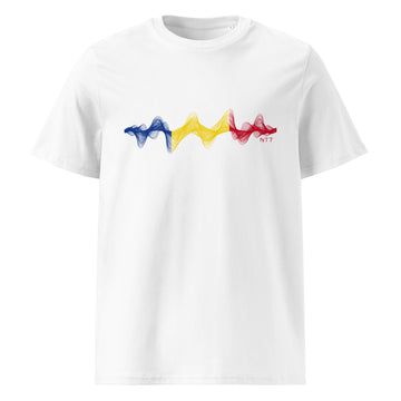 Romania 3D Music Soundwave - organic cotton t-shirt (Unisex)