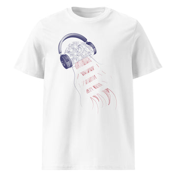 USA Jellyfish DJ with Headphones - organic cotton t-shirt (Unisex)