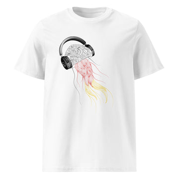 Germany Jellyfish DJ with Headphones - organic cotton t-shirt (Unisex)