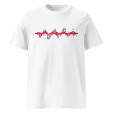 Great Britain 3D Music Soundwave - organic cotton t-shirt (Unisex)