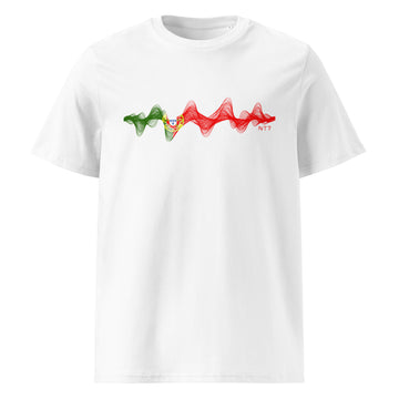 Portugal 3D Music Soundwave - organic cotton t-shirt (Unisex)