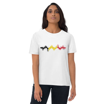 Belgium 3D Music Soundwave - organic cotton t-shirt (Unisex)