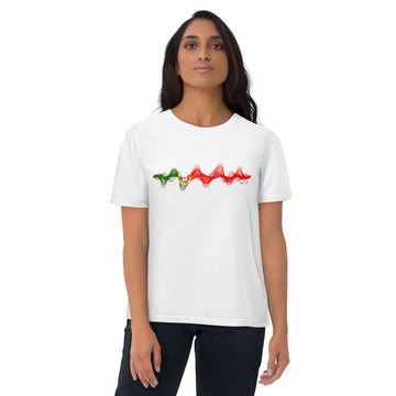 Portugal 3D Music Soundwave - organic cotton t-shirt (Unisex)