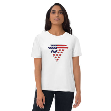 USA Superhero Fashion Chest Logo - organic cotton t-shirt (Unisex)