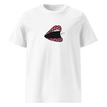 Lips made of Vinyl Records - Women's organic cotton t-shirt