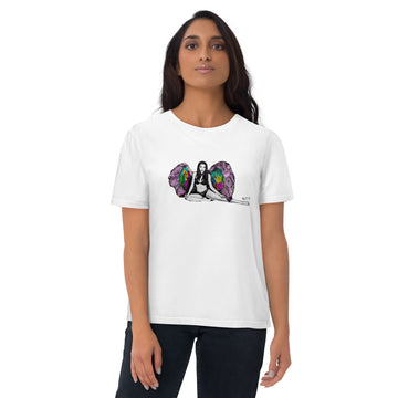 Winged Angel with Headphones - Women's organic cotton t-shirt