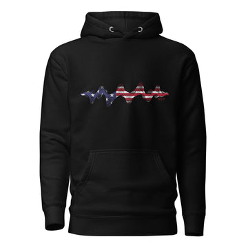 USA 3D Music Soundwave (v1) - Essential Hoodie (Unisex)