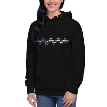 USA 3D Music Soundwave (v1) - Essential Hoodie (Unisex)