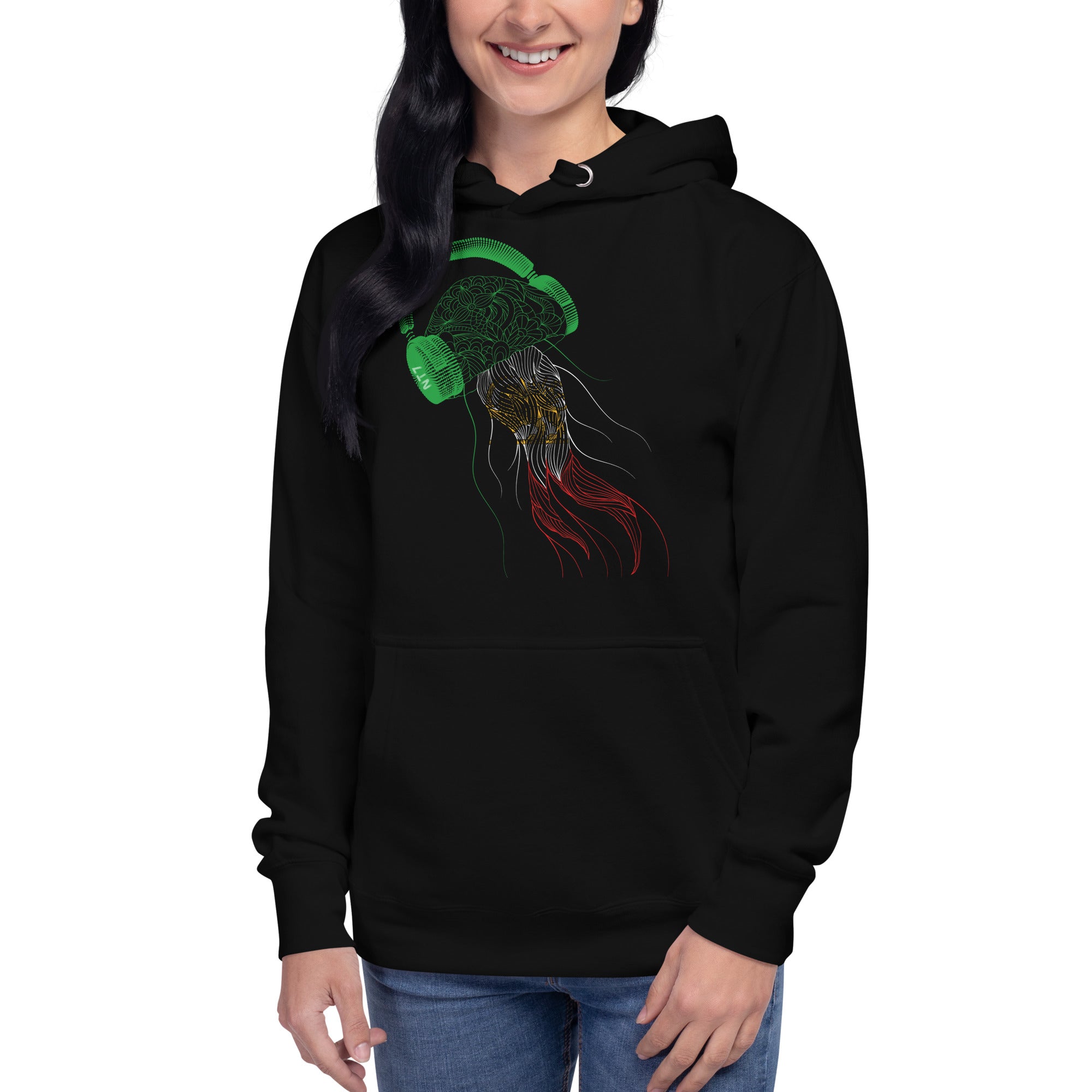 Iran Jellyfish DJ with Headphones - Essential Hoodie (Unisex)