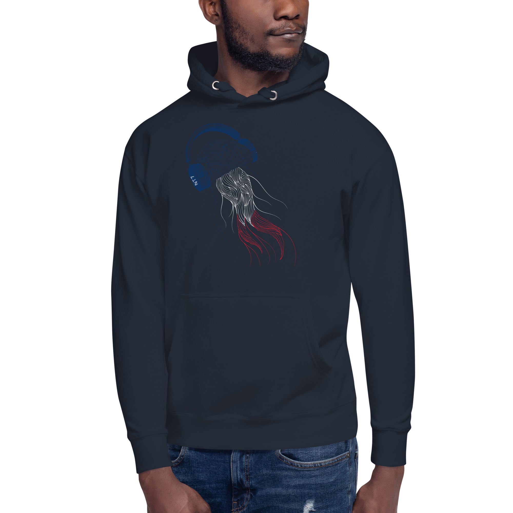 France Jellyfish DJ with Headphones - Essential Hoodie (Unisex)