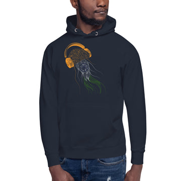 India Jellyfish DJ with Headphones - Essential Hoodie (Unisex)