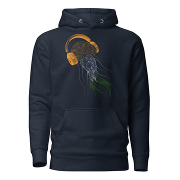 India Jellyfish DJ with Headphones - Essential Hoodie (Unisex)