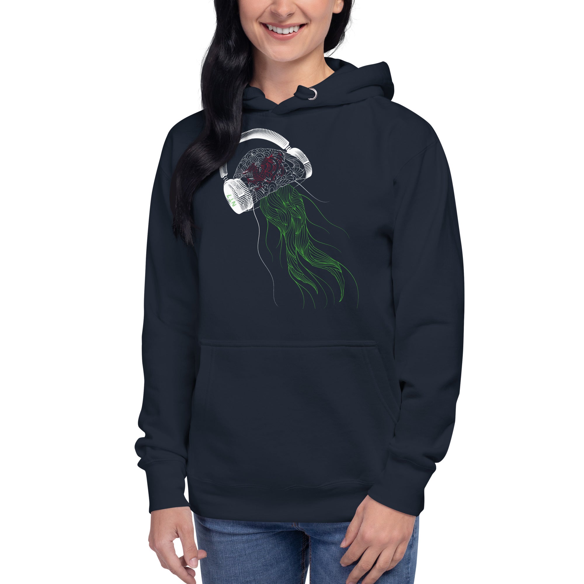 Wales Jellyfish DJ with Headphones - Essential Hoodie (Unisex)